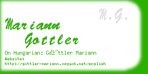 mariann gottler business card